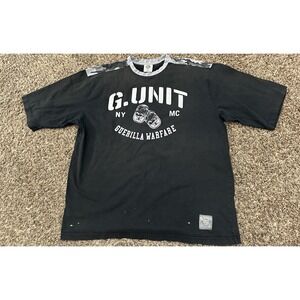 Vintage Y2K G-Unit Black Heavy Weight Shirt 50 Cent Streetwear Mens Size 4XL